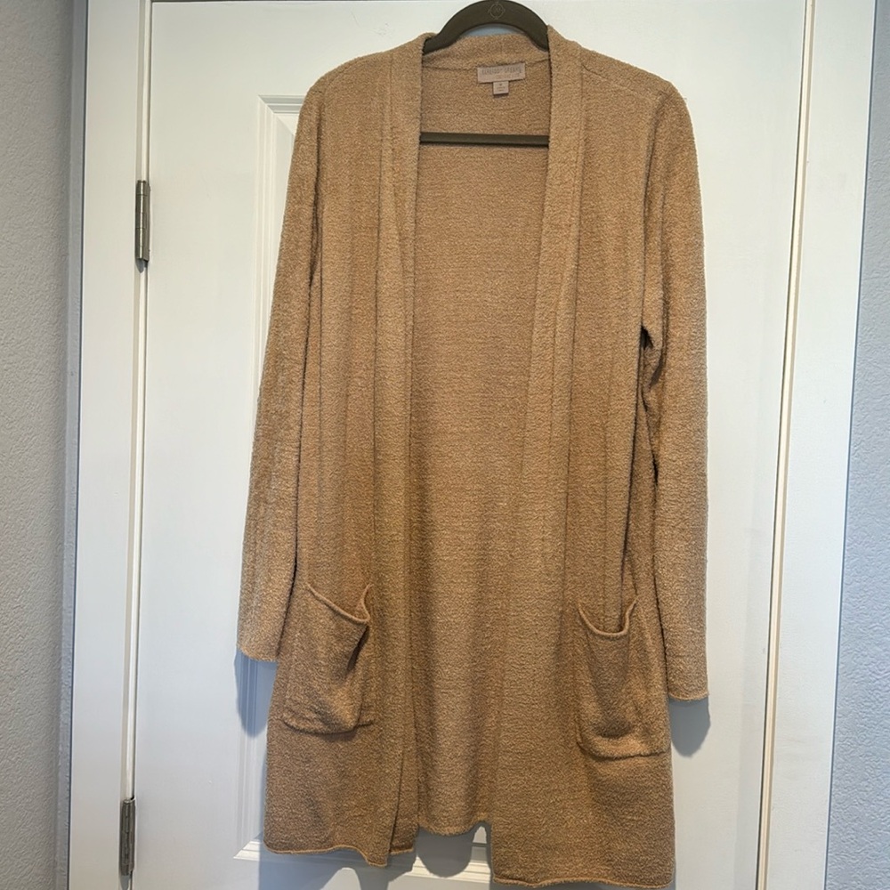 Barefoot Dreams Cozy Cardigan in Beige with Pockets